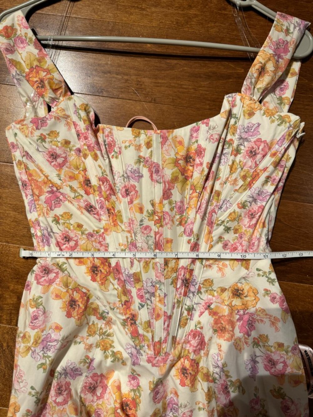 NWT House of CB Saira Ivory Floral Corset Midi Dress Size S - Picture 7 of 13